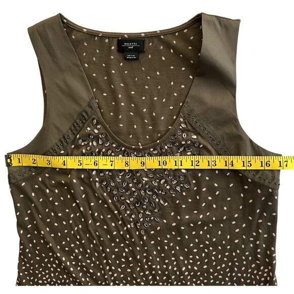 Deletta Women Size Small Embellishments Sleeveless Top blouse tank summer spring - Picture 4 of 7
